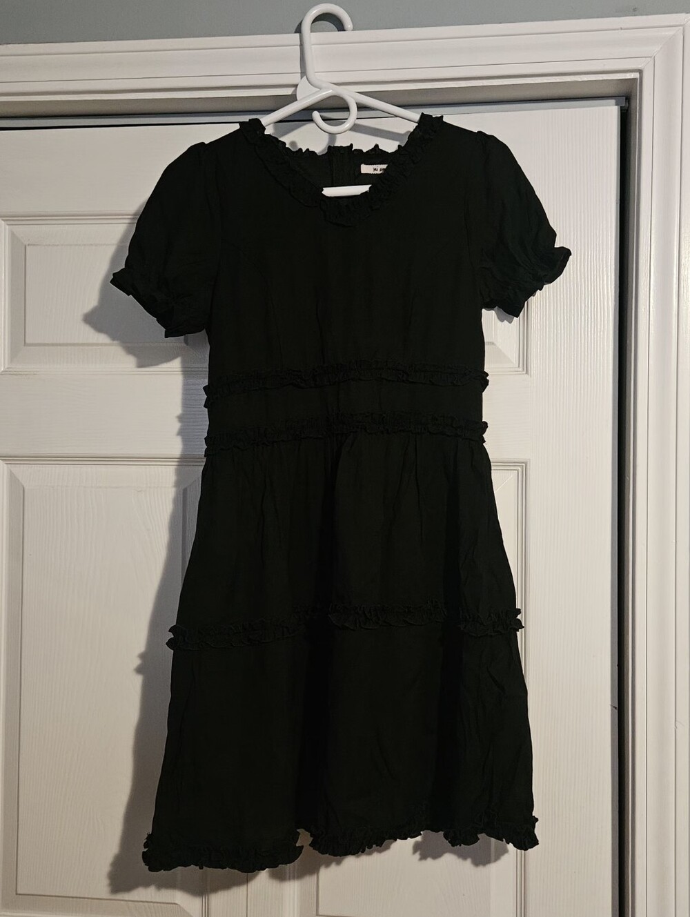 NWT miami Black Ruffle Tiered Girls' Dress Size 14
